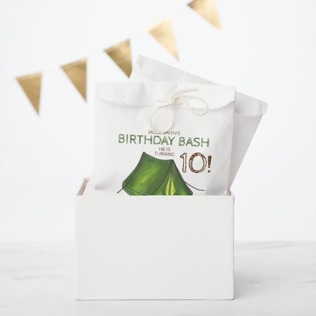 Birthday Party Bash Camp Tent Sleepover Camping Favour Bags (Party)