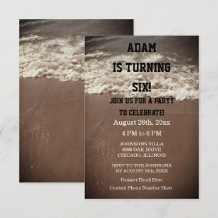 Birthday Party Beach Nautical Ocean Outdoor Custom Invitation