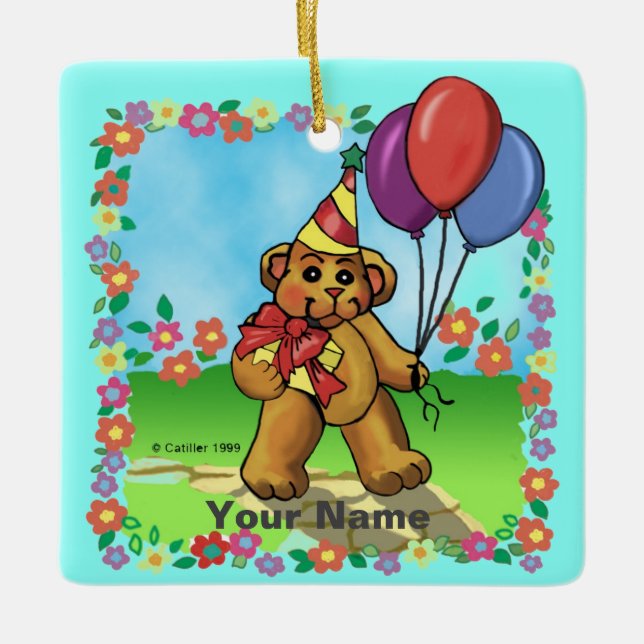 Birthday Party Bear ornaments (Front)