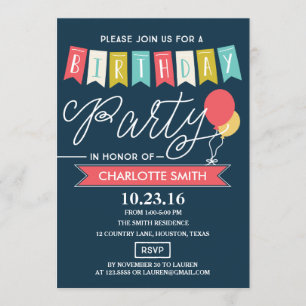 Birthday Party Birthday Invitation