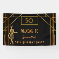 Birthday party black gold 1920's Gatsby