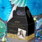 Birthday Party Black Gold Glitter Confetti Photo F