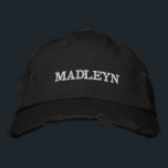 Birthday Party Black &White Custom Name Embroidered Hat<br><div class="desc">birthday party black and white Custom name gift for women embroidered baseball cap .</div>