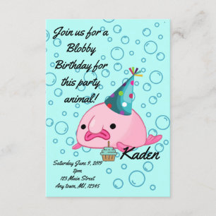 Birthday Party Blobfish Invitation