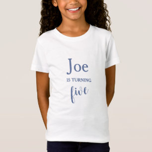 Birthday party blue girls' t-shirt