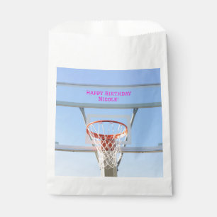 Birthday Party Blue Sky hoop basketball sports  Favour Bags
