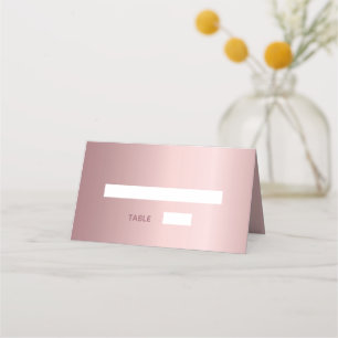 Birthday party blush pink elegant metallic place card
