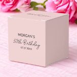 Birthday Party Blush Pink Thank You Name Favour Box<br><div class="desc">Express your gratitude with elegance using our Birthday Party Blush Pink Thank You Name Favour Boxes! These charming boxes feature a soft blush pink colour and a personalised thank you message, making them perfect for adding a special touch to your celebration. Ideal for packaging small gifts or treats, they are...</div>