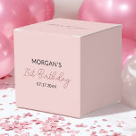 Birthday Party Blush Pink Thank You Name Favour Box<br><div class="desc">Express your gratitude with elegance using our Birthday Party Blush Pink Thank You Name Favour Boxes! These charming boxes feature a soft blush pink colour and a personalised thank you message, making them perfect for adding a special touch to your celebration. Ideal for packaging small gifts or treats, they are...</div>