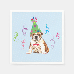 Birthday Party Bulldog Napkins