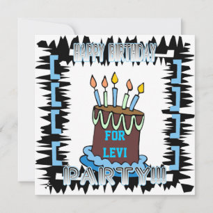 Birthday Party Cak & Candles Invitation