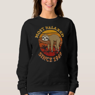 Birthday Party Cake 1969 Sloth Relax Zoo Animal Pa Sweatshirt