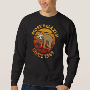 Birthday Party Cake 1969 Sloth Relax Zoo Animal Pa Sweatshirt