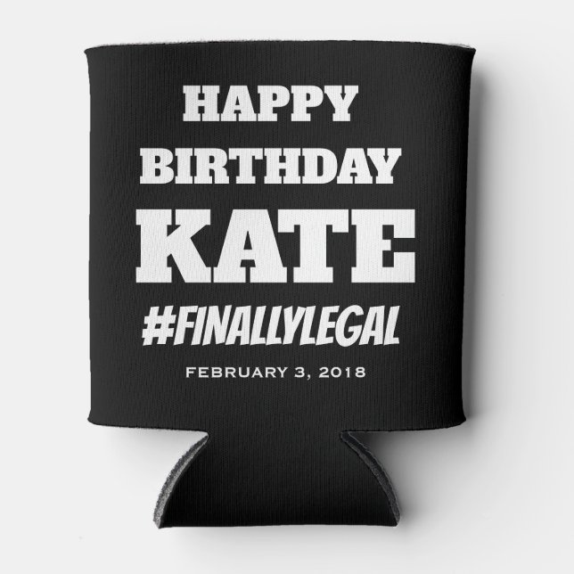 Birthday Party Can Cooler, Custom Party Favours Can Cooler (Front)