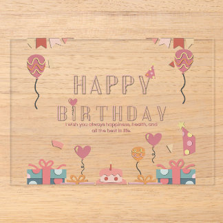Birthday Party Celebration Design Acrylic Invitations