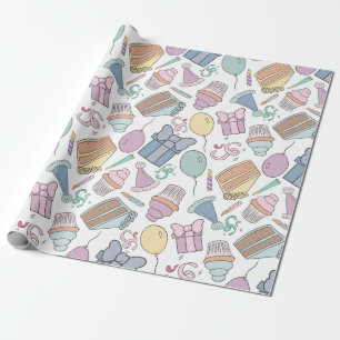 Birthday Party Celebration Wrapping Paper 