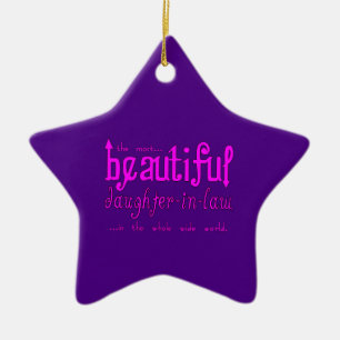 Birthday Party Christmas Beautiful Daughter in Law Ceramic Tree Decoration