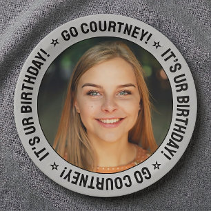 Birthday Party Custom Photo and Text Decorative Paper Plate