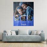 Birthday party custom photo collage royal blue tapestry<br><div class="desc">A tapestry for a 21st (or any age) birthday party. A royal blue background. Personalise and add 4 high quality photos of the birthday girl. The text: The name in white with a modern hand lettered style script. Tempates for a name, age. Can be used as wall decor for the...</div>