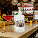 Birthday party custom photo white black modern guy liquor bottle label<br><div class="desc">For a  21st (or any age) birthday party for guys. An elegant modern white background. Personalise and add your own photo of the birthday boy/man. Tempates for a name,  age 21. Black text.</div>