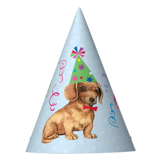 Birthday Party Dachshund Hat (Front)