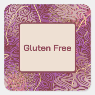 Birthday Party Dietary Requirement Gluten Free Square Sticker