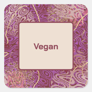 Birthday Party Dietary Requirement Vegan Square Sticker