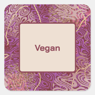 Birthday Party Dietary Requirement Vegan Square Sticker