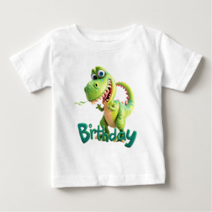 Birthday Party Dino – Green Dinosaur Shirt for Kid
