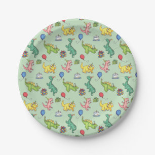 Birthday Party Dinos Paper Plate