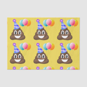 Birthday Party Emoji Poop Tissue Paper (yellow)