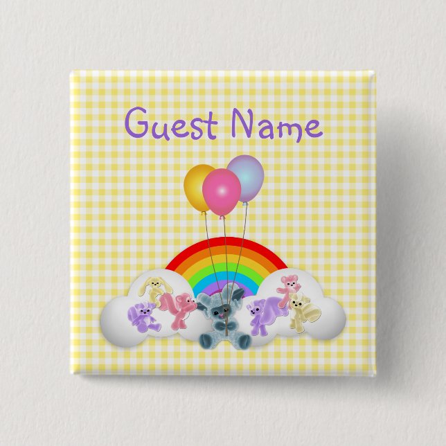 Birthday Party Favour  Button (Front)