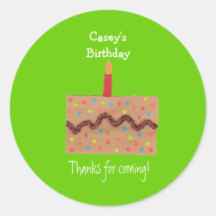 Birthday party favour label