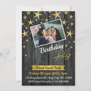 Birthday Party Flat Invitation Card, Size: 5" x 7"
