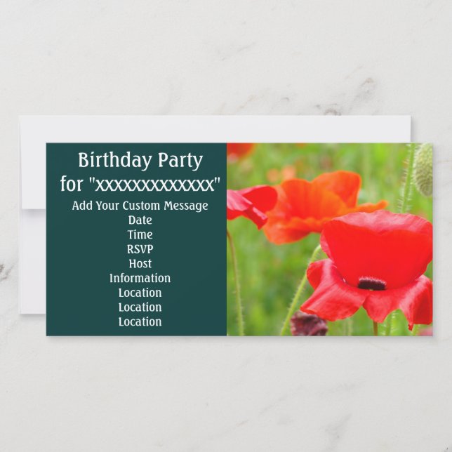 Birthday Party for "Custom Name" invitations Cards (Front)