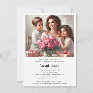 Birthday Party for Mother Family  Invitation