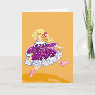 Birthday party, frilly dress card
