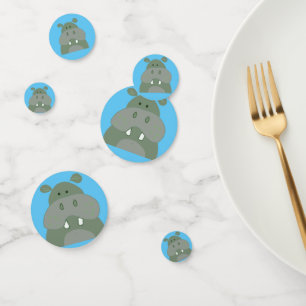 birthday party fun hippo confetti