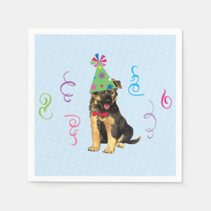 Birthday Party German Shepherd Napkins