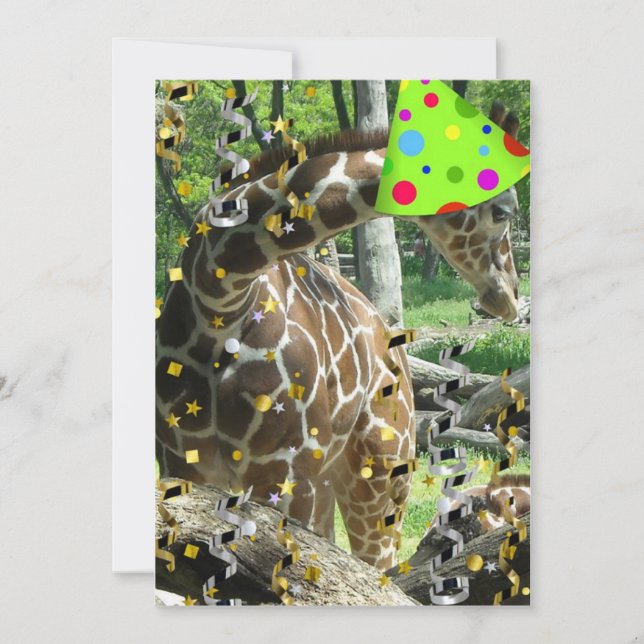Birthday Party Giraffe Invite (Front)
