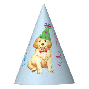 Birthday Party Golden Retriever Party Hat