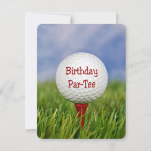 Birthday Party Golf theme Invitation