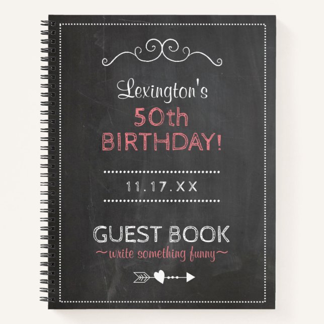Birthday Party Guest Book Personalised | (Front)