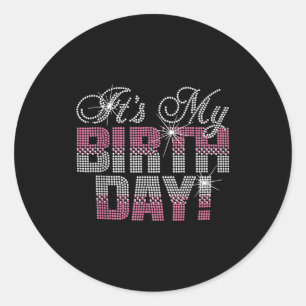 Birthday party happy birthday squad happy bday classic round sticker
