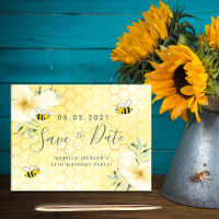 Birthday party happy bumble bees save the date