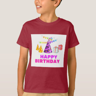 Birthday Party Hats & Gifts Boys T-Shirt