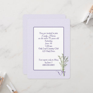 Birthday Party Hearts and Lily of the Valley Invitation