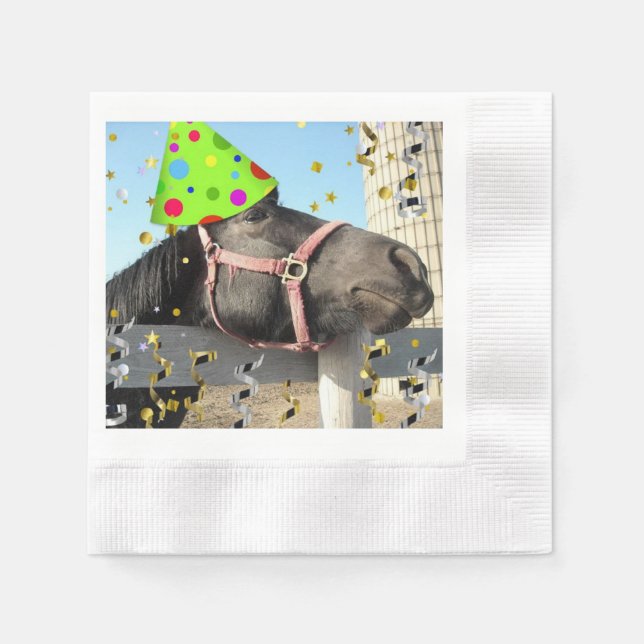 Birthday Party Horse Napkin (Front)