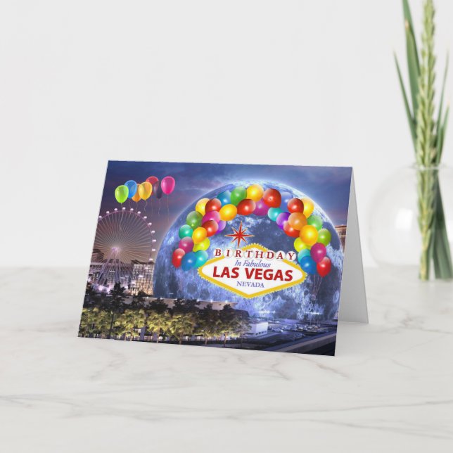 Birthday Party in Las Vegas Card (Front)