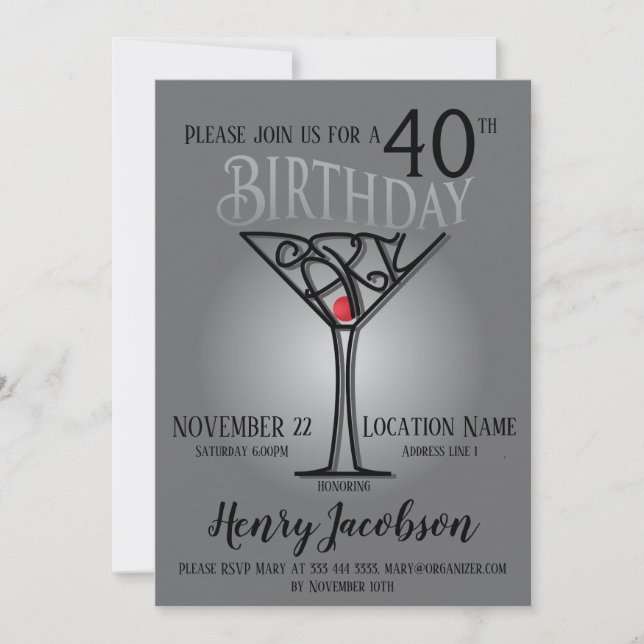 Birthday party invitation (Front)